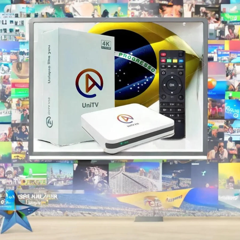 UNITV V10 – TV Box com Mais de 300 Canais e Lançamentos de Filmes e Séries | Neonix ™