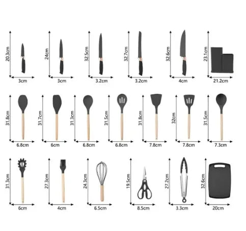 Kit Completo de Utensílios de Cozinha Luxo – 19 Peças | Neonix ™
