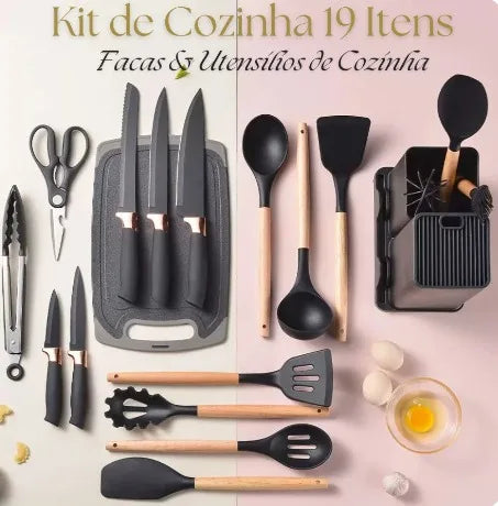 Kit Completo de Utensílios de Cozinha Luxo – 19 Peças | Neonix ™