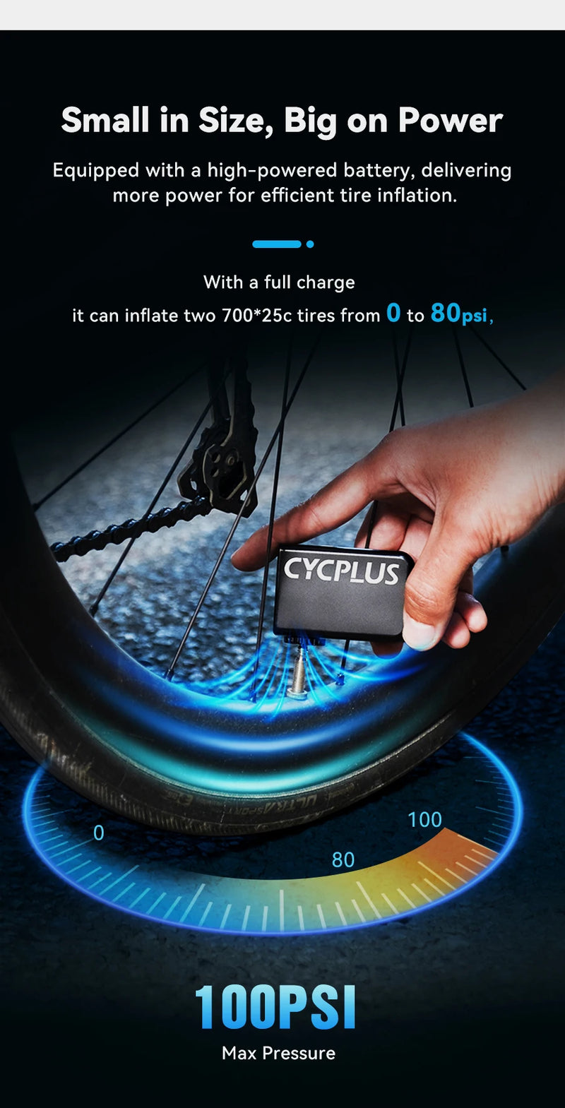 Bomba de Ar CYCPLUS AS2 100psi para Bicicleta de Estrada | Neonix ™