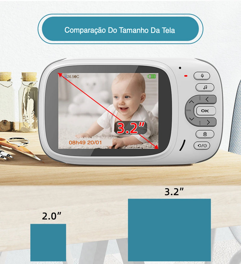 Monitor de Bebê com Vídeo, Áudio e Funções Inteligentes | Neonix ™