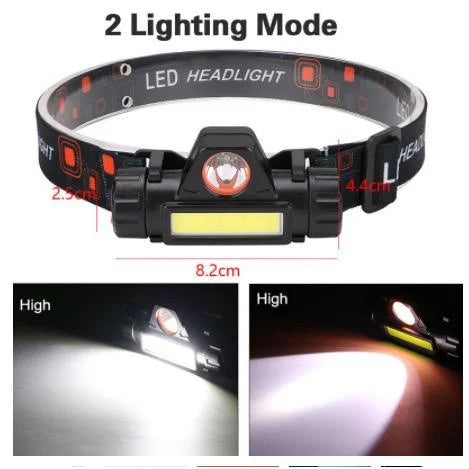 Lanterna de Cabeça Led COB Caminhada Pesca Ciclismo High Power COM IMÃ mt101 - b5