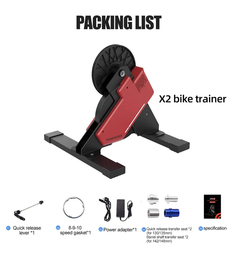 New ThinkRider X2 Smart Bike Trainer MTB Road Bicycle home trainer Built-in Power Meter power meter Compatible