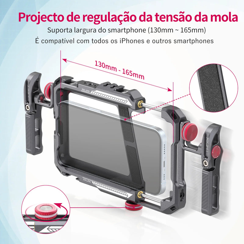 Cage Universal para Smartphone com Case Protetora e Alça Lateral | Neonix ™