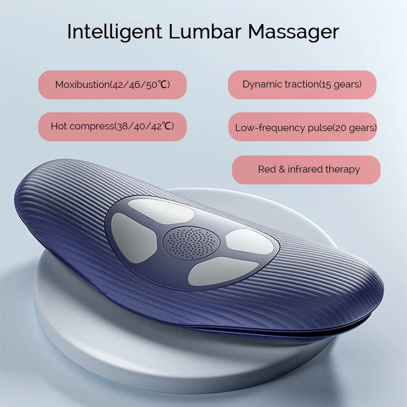 Electric Lumbar Traction Massager Vibration Waist Massager Airbag Waist Spine Support Back Massage Machine Waist masajeador