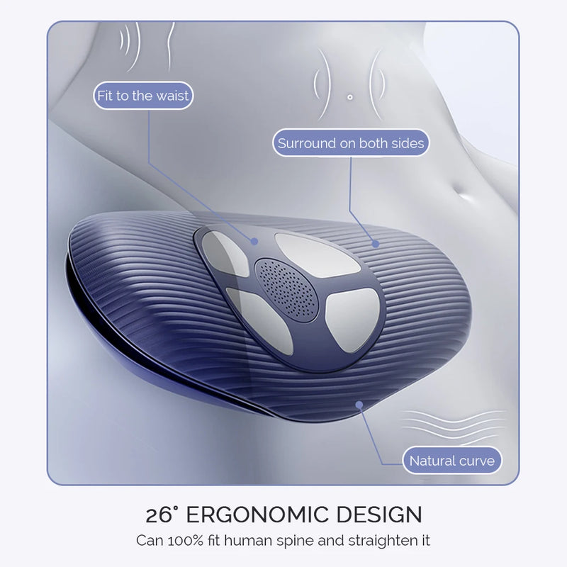 Electric Lumbar Traction Massager Vibration Waist Massager Airbag Waist Spine Support Back Massage Machine Waist masajeador