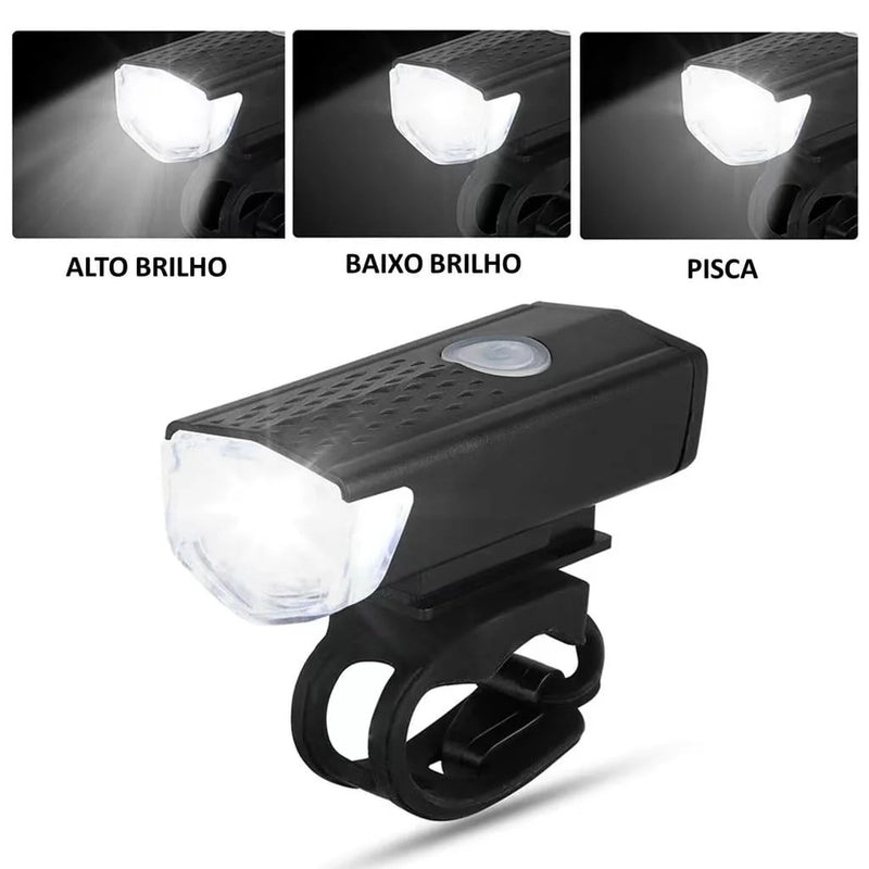 Lanterna E Farol Bicicleta Bike Ciclismo Luz de segurança Ultra Led A Prova D'agua mt2255 - b6