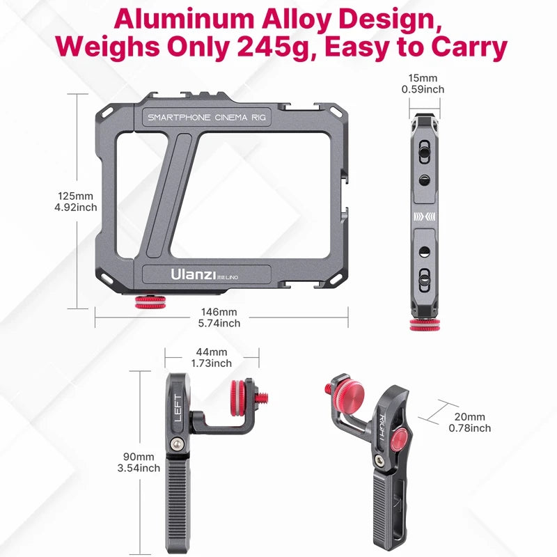 Cage Universal para Smartphone com Case Protetora e Alça Lateral | Neonix ™