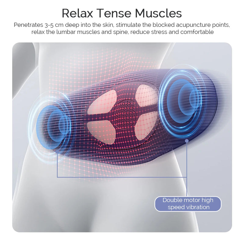 Electric Lumbar Traction Massager Vibration Waist Massager Airbag Waist Spine Support Back Massage Machine Waist masajeador