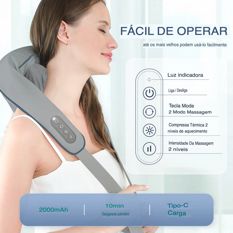 Massageador Multifuncional para Pescoço, Ombros e Costas | Neonix ™