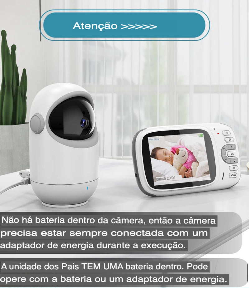 Monitor de Bebê com Vídeo, Áudio e Funções Inteligentes | Neonix ™